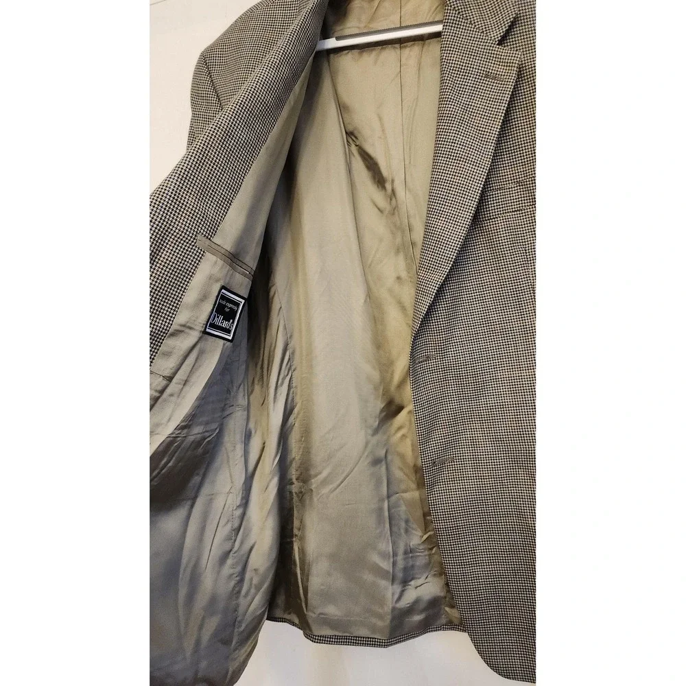 Ralph Lauren Blazer Mens 44R Brown Houndstooth Wool‎ Sport Coat Jacket Check